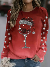 T-shirt décontracté imprimé de Noël pour femmes